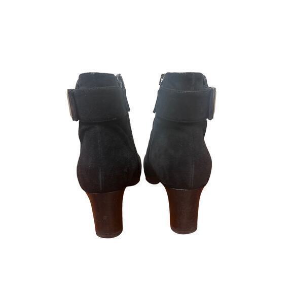 Aquatalia Women's Daniella Weatherproof Suede Booties in Black Size 5.5 - Picture 4 of 6